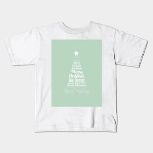 Typography Christmas tree No4 Kids T-Shirt